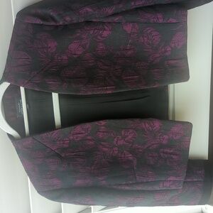 Pretty Purple And Black Tahati Bolero Jacket